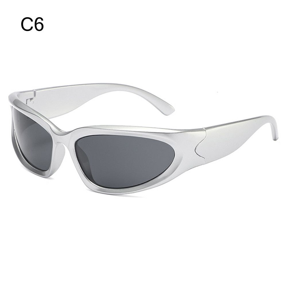 Y2K Sonnenbrillen für Damen für Herren Fünfzackstern Verzierung Einteiliger Sonnenschutz Sonnenbrillen Übergroß Sport Sonnenlicht Brillen Neu