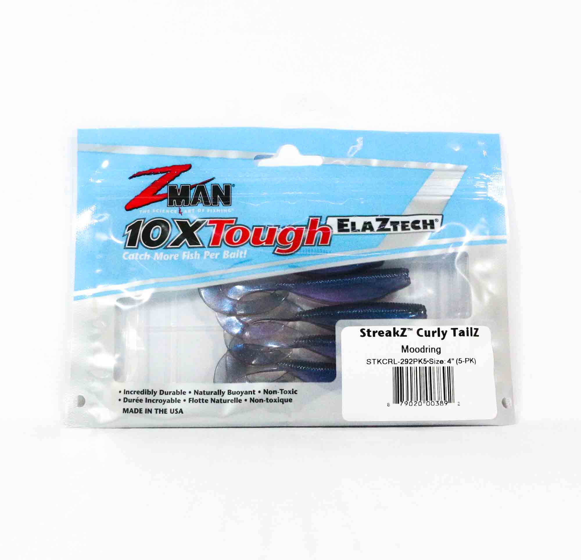 Zman Soft Lure StreakZ Curly TailZ 4 Zoll 5/Pack Mood Ring (3892)