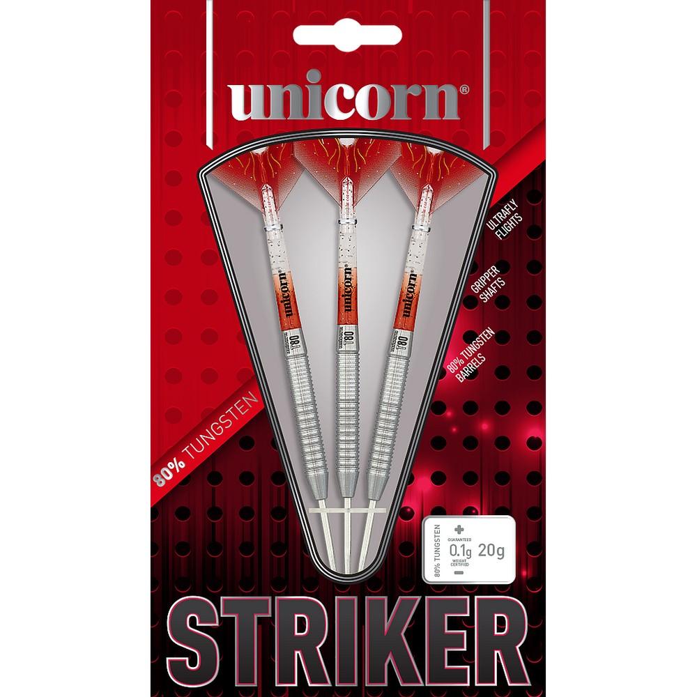 Unicorn Striker Tungsten Darts (Packung mit 3) 24g rot/silber