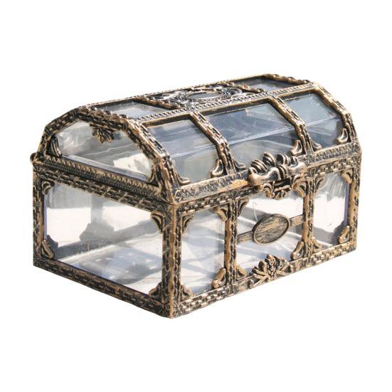 Retro Aufbewahrungsbox Schmuck Kosmetik Organizer Stabile Struktur Transparentes Design Solide Schmuckschatulle Organizer Fall bronze