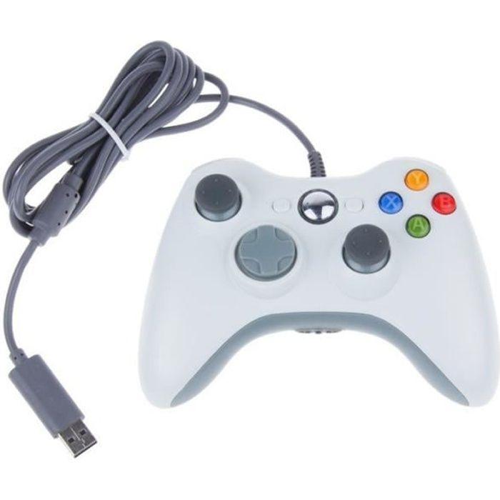 Kabelgebundener Xbox-Gamepad-Controller für PC und; Xbox 360 – weiß weiß