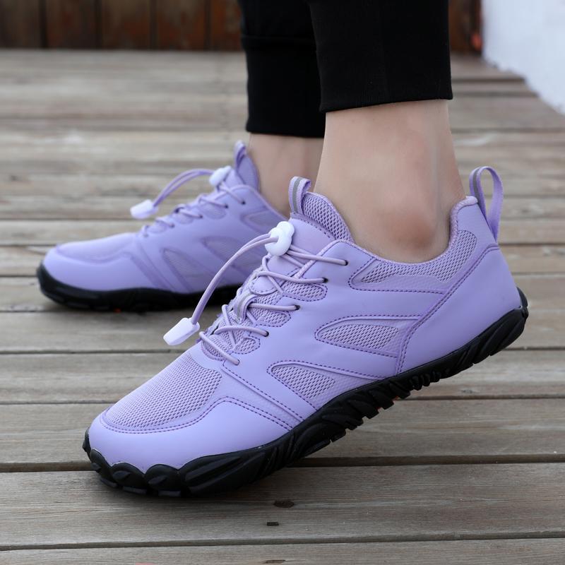 Herren Barfußschuhe Schwarz Flats Weite Handfläche Fahrschuhe Damen Lila Orthopädische Schuhe Weiß Yoga Fitness Schuhe Große Größe EU: 42 violett