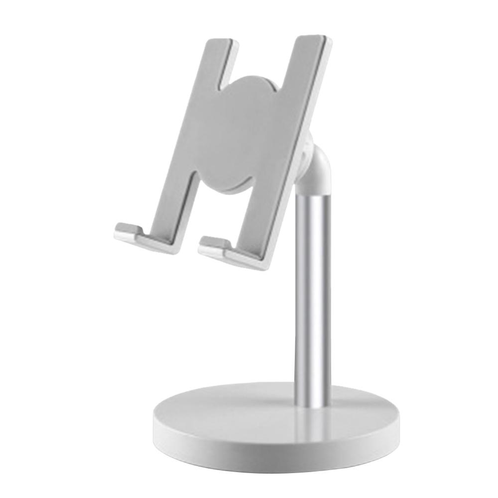 Anhebbarer Telefonständer aus Aluminiumlegierung für Schreibtisch/Bett, kompatibel mit kleineren Mobiltelefonen und Tablets Standard Silver