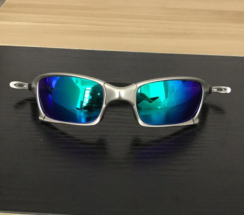 MTB Herren Sonnenbrille Brille Radsport Brille UV400 Angel Sonnenbrille Langlebiges Metall Metall Fahrradbrille Radsport Brillen Reitbrille A1-5 One Size blue