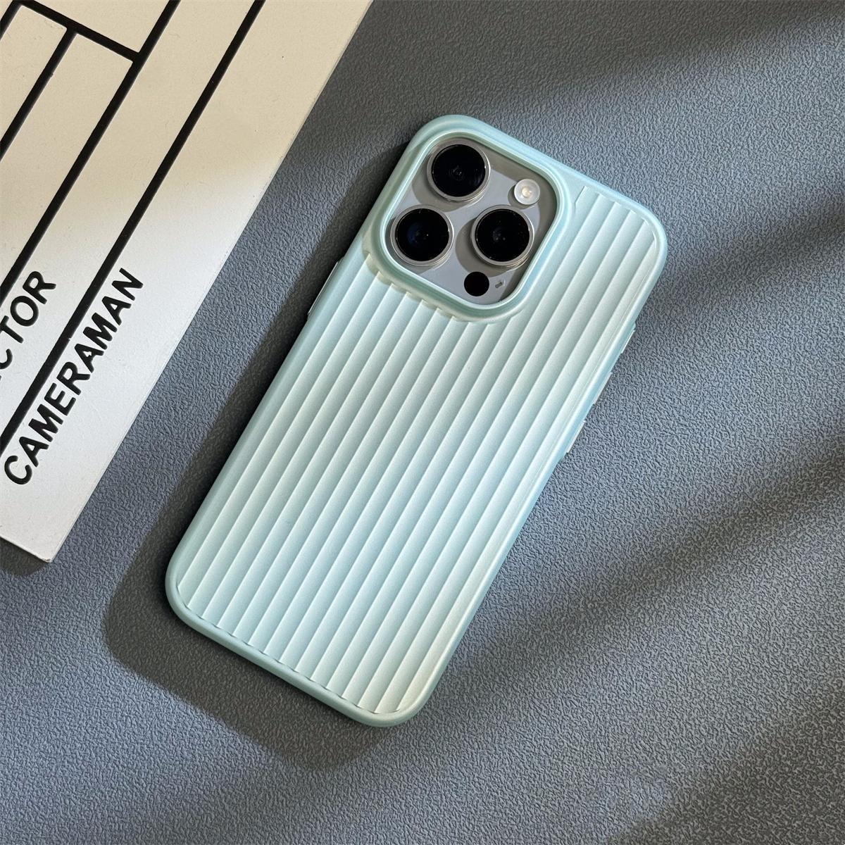 Galvanisierte Streifen Hülle Für Für Iphone 13 14 1 16 17 Pro Max Air Ultra Dünne Matte Abdeckung Für Für Iphone 1 Plus Harte Stoßfeste Hülle For iPhone 13 ProMax