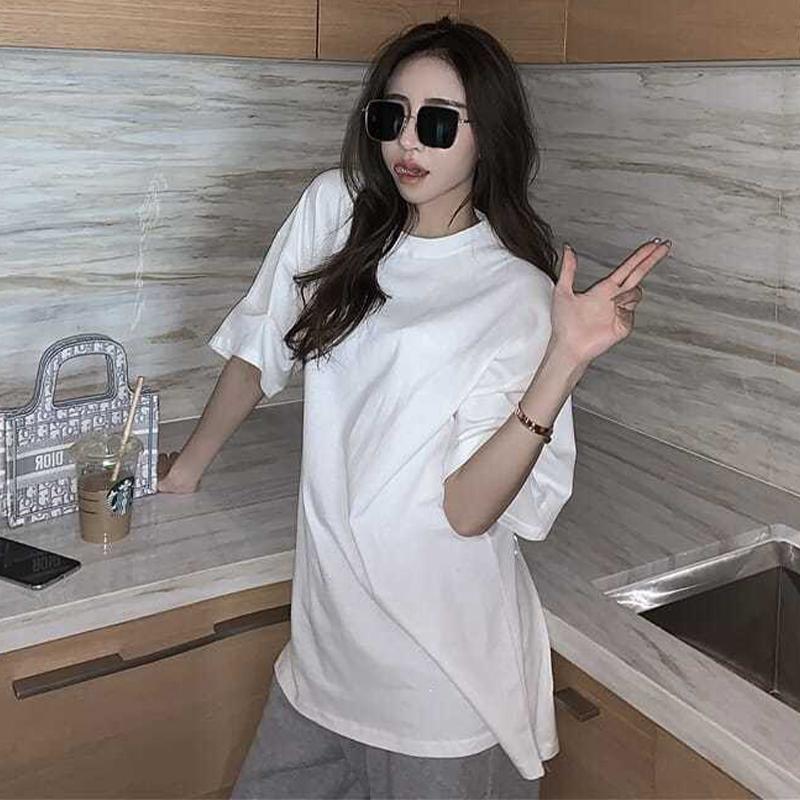 Frau T-Shirts Mode Übergroßen Weiblichen 2022 Sommer Hip Hop Dame Kleidung Kurzarm T-shirts S weiß