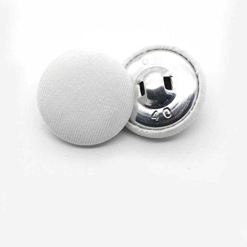 10 Stück Metallknöpfe, dekorative Knöpfe für Hemden, Stoff, mit Stoff überzogen 15MM