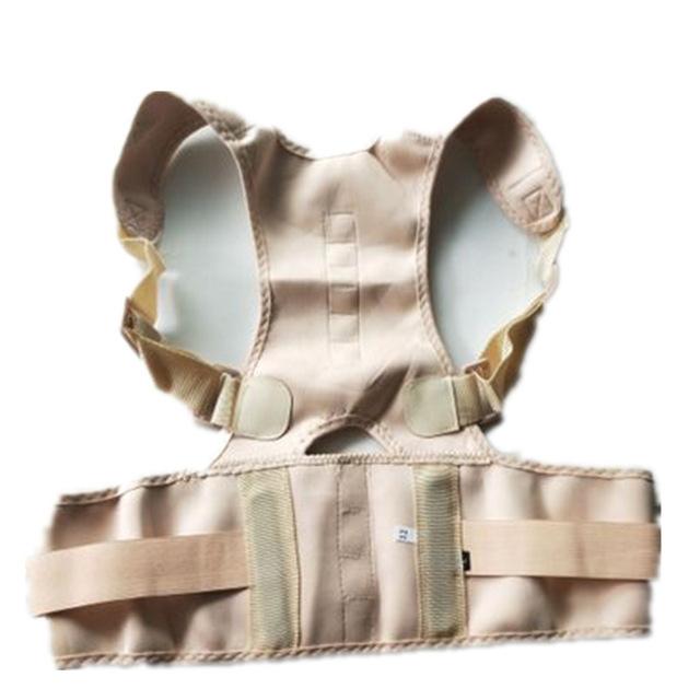 2022 männlich Weiblich Einstellbare Magnetische Haltung Corrector Korsett Zurück Brace Zurück Gürtel Lenden Unterstützung Gerade Corrector L beige