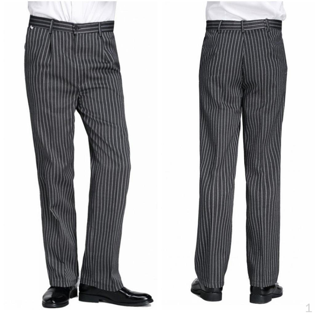 Koch Kellner Hose Hose Uniform Black White Pattern M white