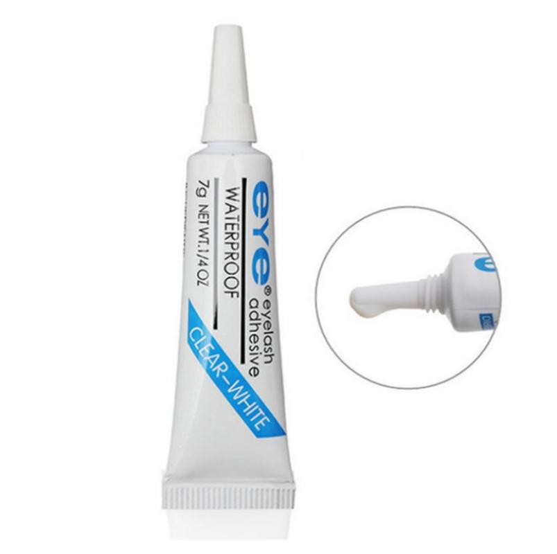1 Stück Falsche Wimpern Make-up Wasserdichter Kleber Falscher Wimpernkleber Klar-Weiß Dunkel-Schwarz Wasserdichte Wimpern Schwarz Weiß Mode Make-up-Tools weiß