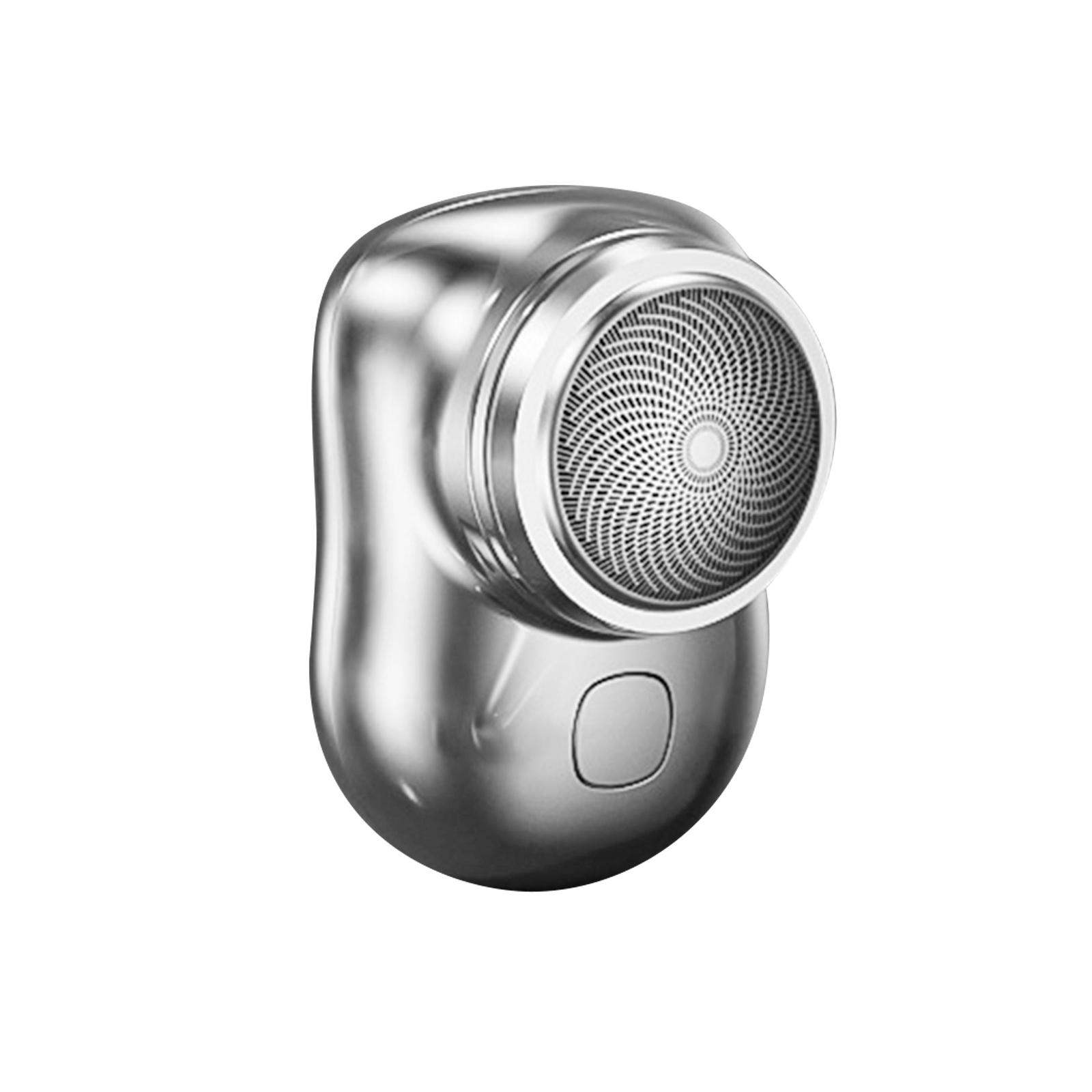 Neuer Mini-Rasierer, elektrisch, für Herren, Geschäftsreise, tragbarer Rasierer, wiederaufladbar, Geschenkrasierer, MINI-Rasierer silber