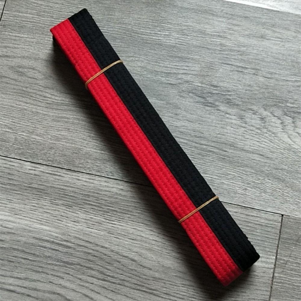 Einheitliche Udo Jiu Jitsu Standard-Tapes Baumwolle Farbige Rang-Gürtel Taekwondo-Gürtel Kampfsportarten 280cm schwarz/rot