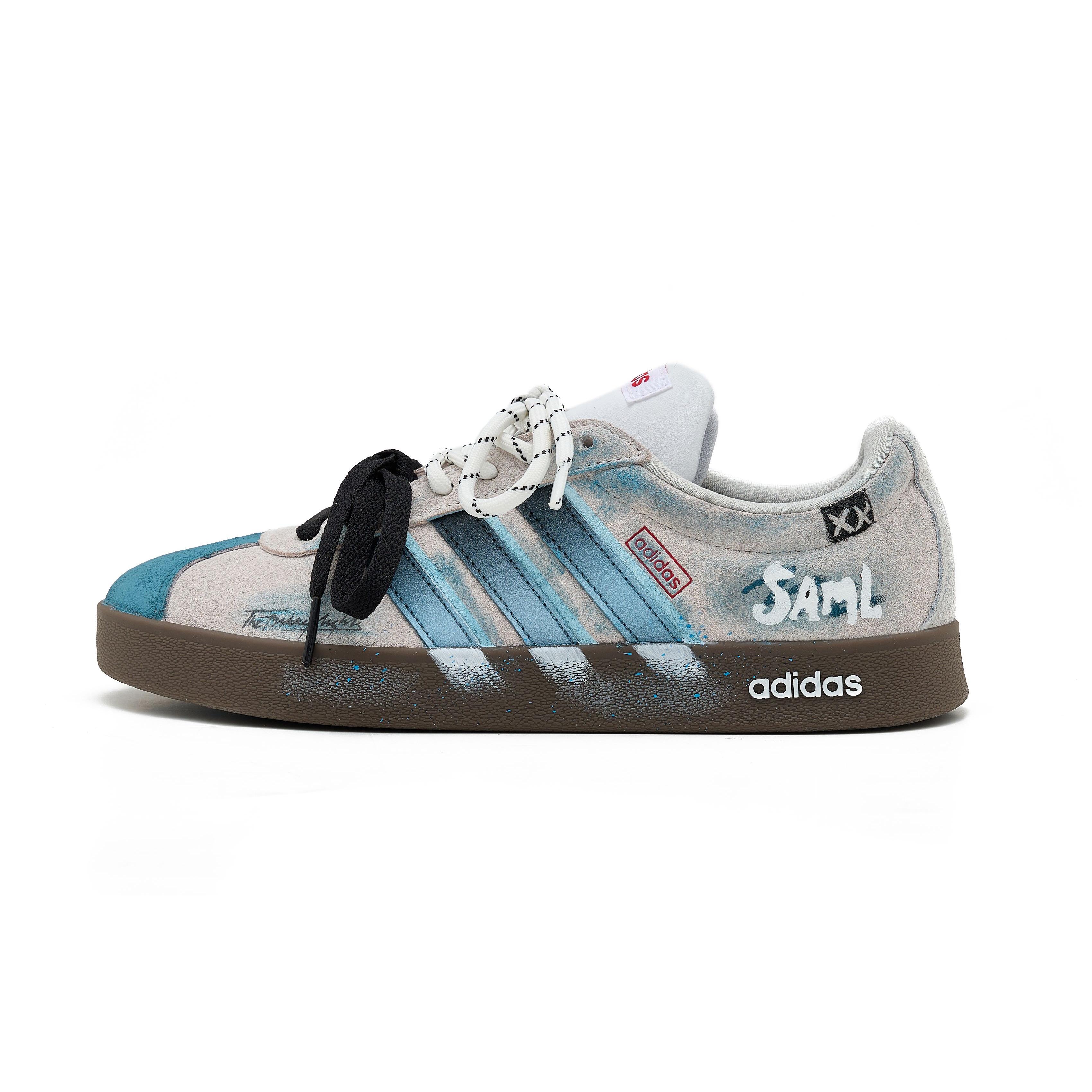Adidas VL COURT 2.0 Denim Limited SAML Low-Top Skateboard-Schuhe Unisex JS3003(Team6-) 44