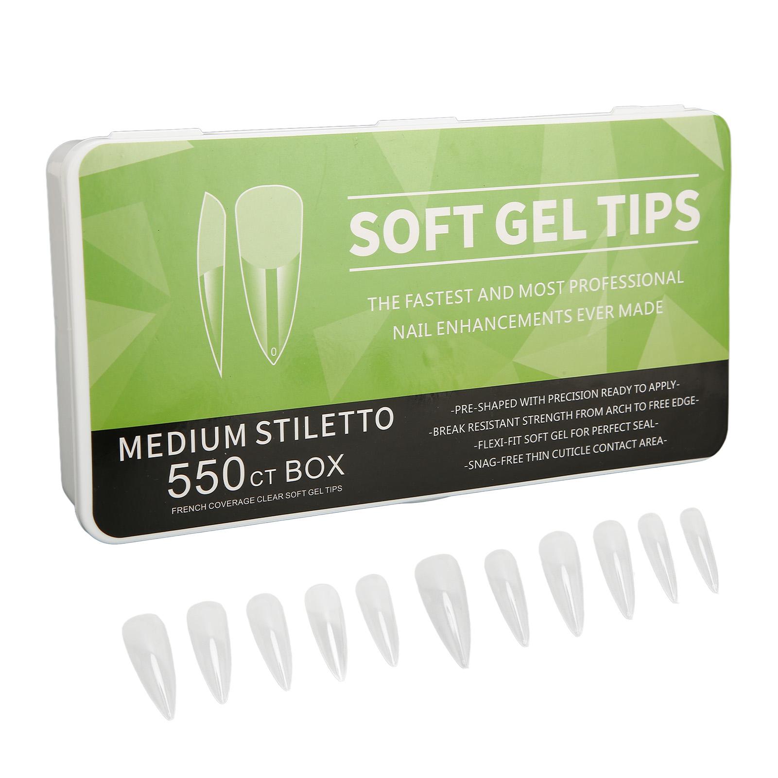 Lange, klare künstliche Nägel, ultradünn, schnitzfrei, schleifbar, halbmattierte künstliche Nägel für Hochzeiten und Verabredungen