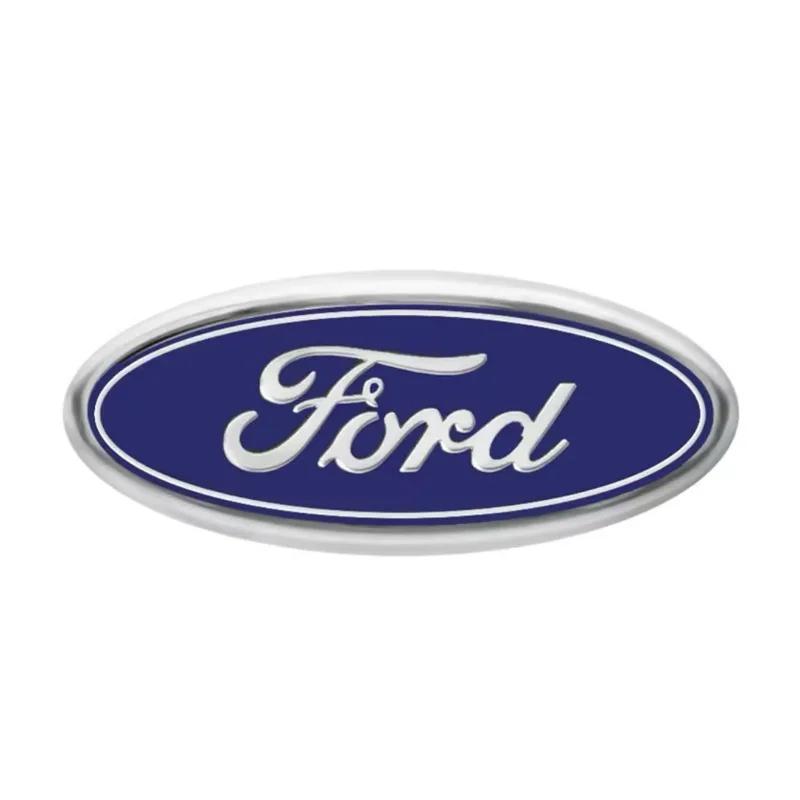 Autoaufkleber Auto Lenkrad Emblem Aufkleber Abzeichen Für Ford Focus 2 Mk3 F150 Mondeo Max Fusion Ranger Escort Explorer KugaTaurus 58x22MM blau