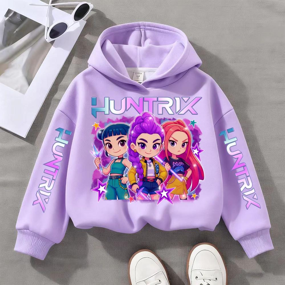 Kpop Dämonenjäger Print Kinder Kapuzenpullover Mädchen Junge Mode Pullover Herbstkleidung Cartoons Lässig Kinder Oberteile Sweatshirts 110