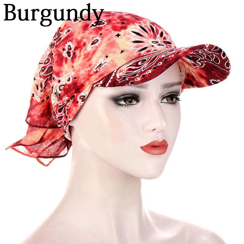 1PC Freizeit Für Frauen Männer Bandana Schal Gedruckt Sonnencreme Hedging Cap Schirmmütze Outdoor Liefert wein rot