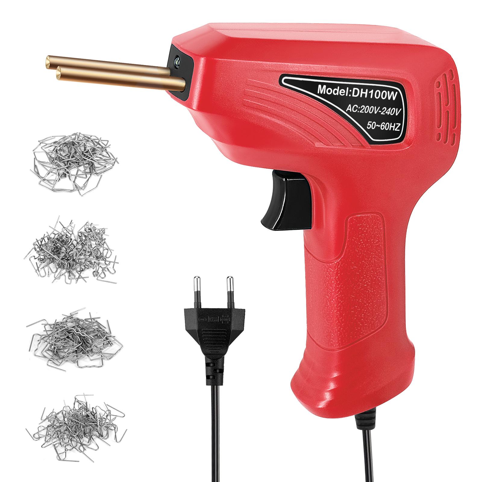 Tragbares Hand-Kunststoff-Schweißgerät, Panel-Riss-Reparatur-Set, thermisches Schneiden, Heißhefter EU Plug rot