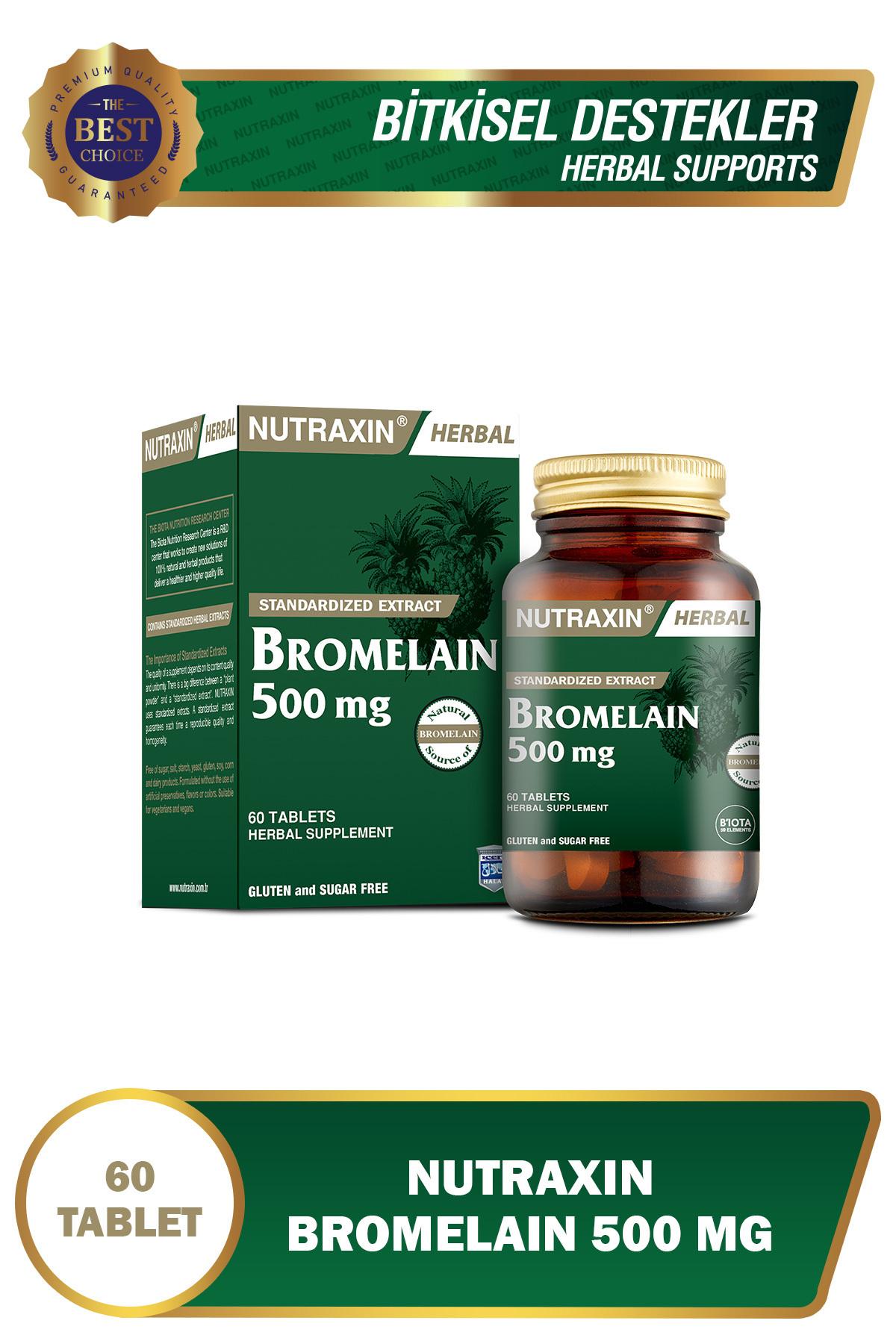Nutraxin Bromelain 500 mg Nahrungsergänzungsmittel 60 Tabletten 1 PRC