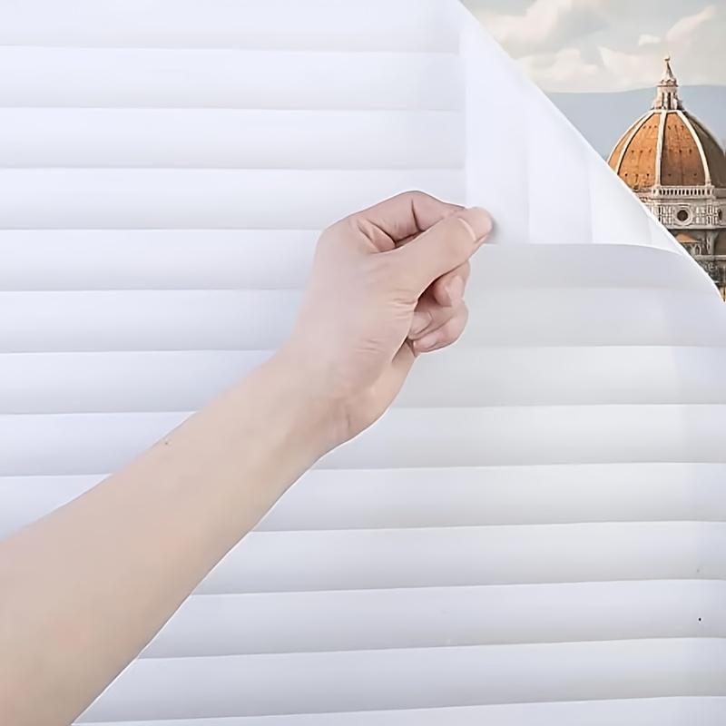 1 Rolle Rollos Mode Weiß Sichtschutz Fensterfolie Sonnenschutz UV-Schutz Selbstklebend Statische Haftung 5m