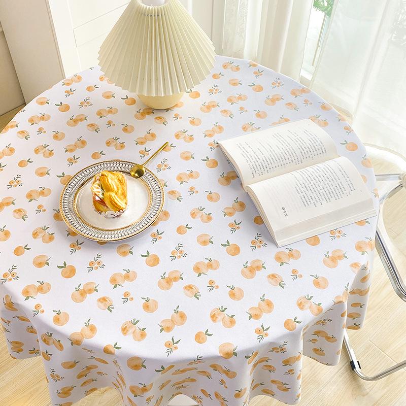 Wasserdichte, ölbeständige, nicht waschbare Tischdecke, runde, verdickte Tischdecke, Tischset für die Küche, Sullpies 120*120cm