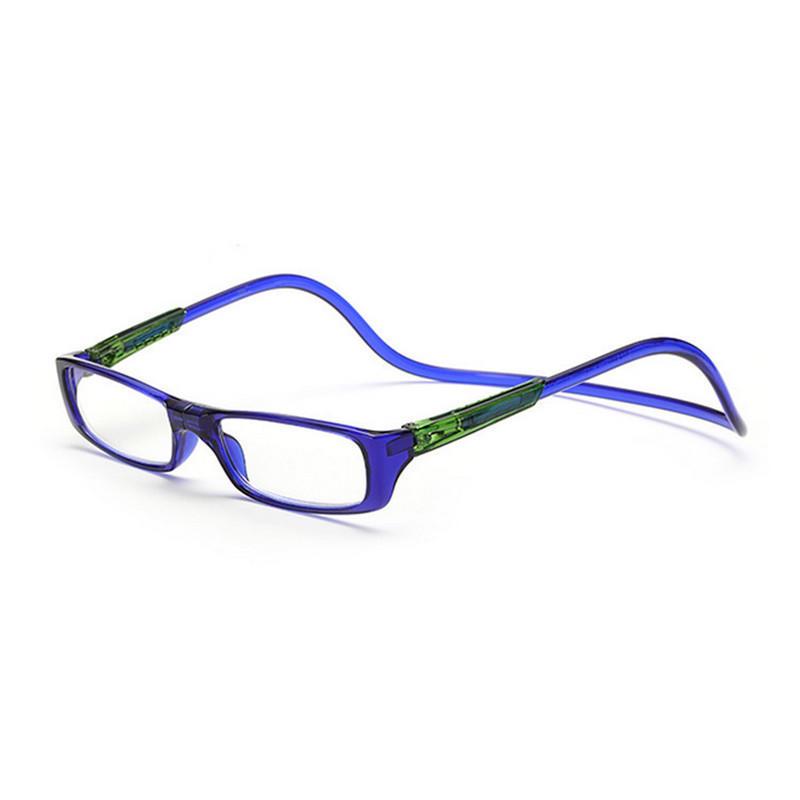 Presbyopische Brille Magnet 1 Stück Hängender Hals Anti-Verlust Für Eltern Senioren Lesebrille tragbar Einstellbar Unisex Zubehör +1.5 blau