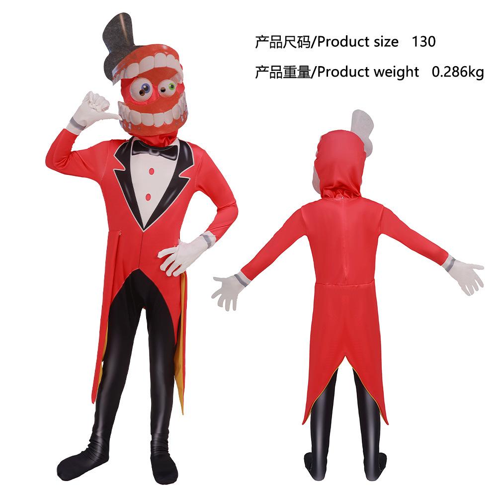 Das Erstaunliche Digitale Freak Zirkus Pomni Cosplay Kostüm Kinder Erwachsene Caine Kinger Overall Eng Anliegendes Outfit Halloween Kostüme 170-180cm