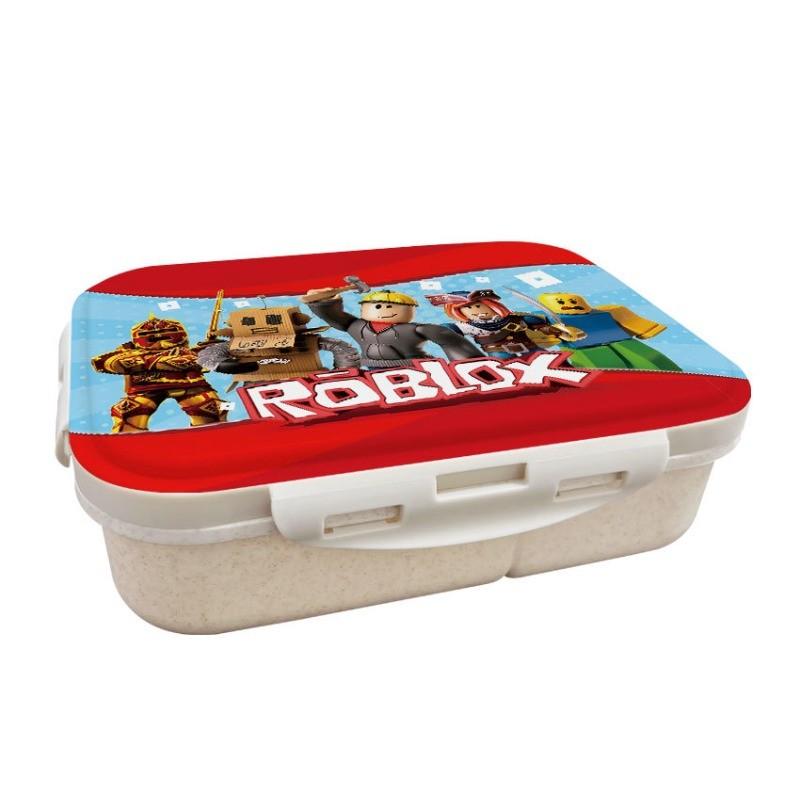 Anime Cartoon Roblox Bedruckte Weizenstroh Lunchbox gray