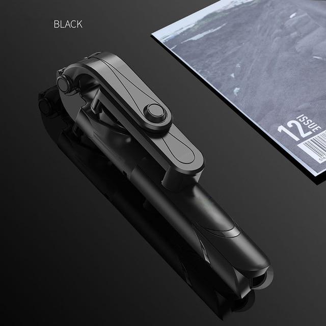 3-in-1-Selfie-Stick, Telefonstativ, ausziehbares Einbeinstativ mit Bluetooth-Fernbedienung für Smartphone-Selfie-Stick schwarz