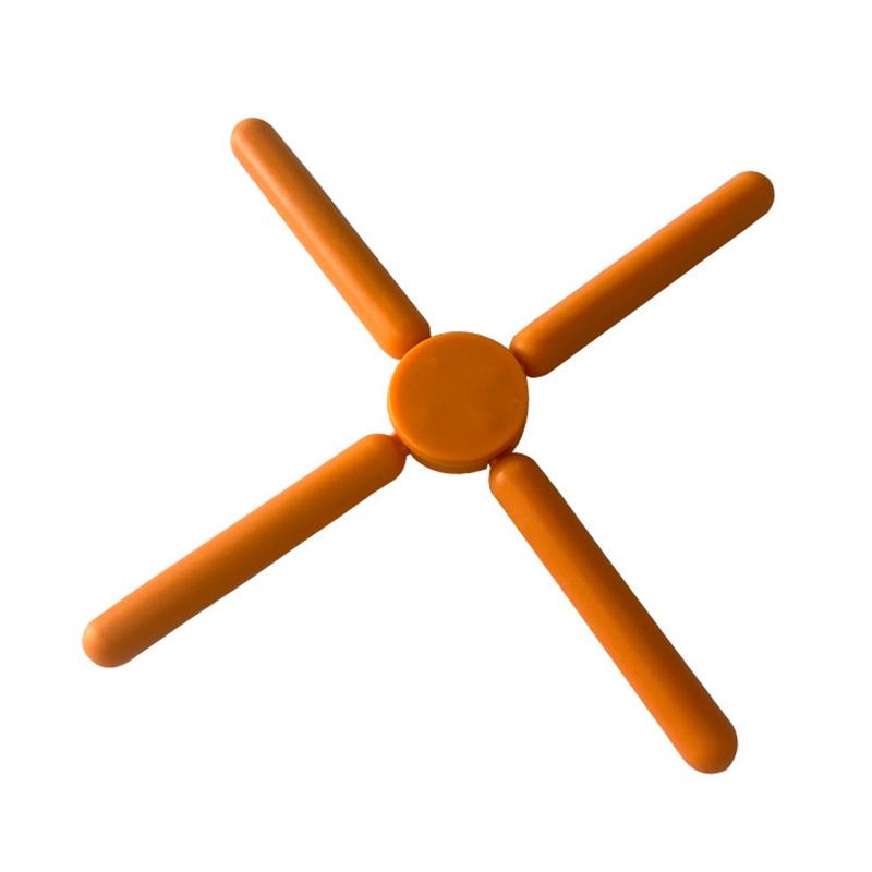 1 Stück Küchenhelfer, faltbar, Kreuz-Silikon-Untersetzer, erweiterbarer Halter, zusammenklappbar und rutschfest, für Kochtöpfe und Pfannen, Tischunterlage