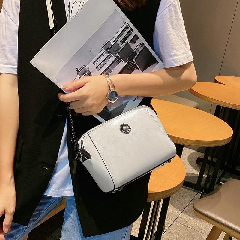 Neue Modische Rindsleder Umhängetasche Handytasche Kettenschale Tasche