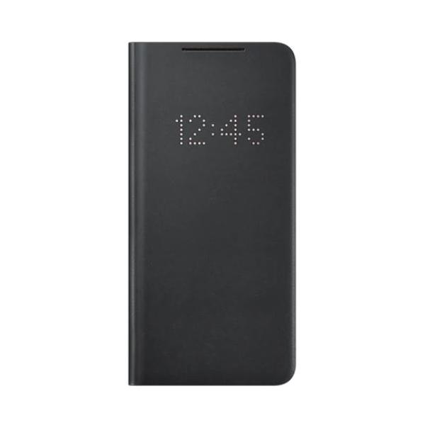 Original LED Smart View Flip-Telefonhülle für Samsung Galaxy S21+ S21 Plus LED Wallet Cover For Galaxy S21 Plus schwarz