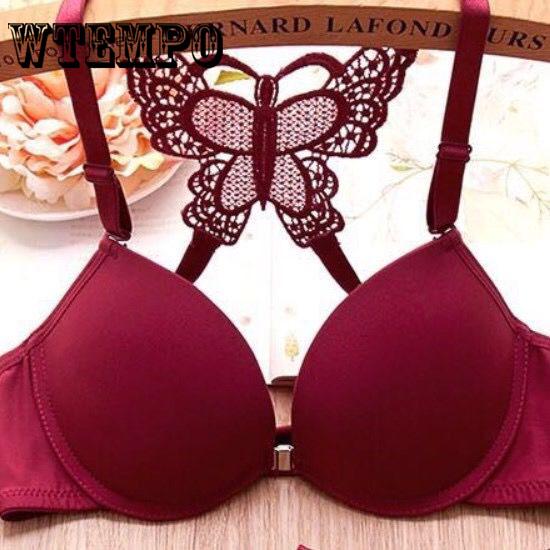 Bestickter BH, nahtlose Unterwäsche, Spitzen-BHs, praller BH, Sex-Push-Up-BHs 90A