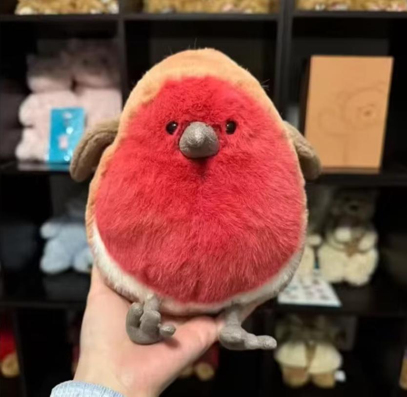 23cm Fettes Tauben Plüschtier Cartoon Flauschige Vogelpuppe Weihnachten Geschenkpuppe Haustier Begleiter Spielzeug Ornamente Weihnachten Geburtstag Kinder Geschenk