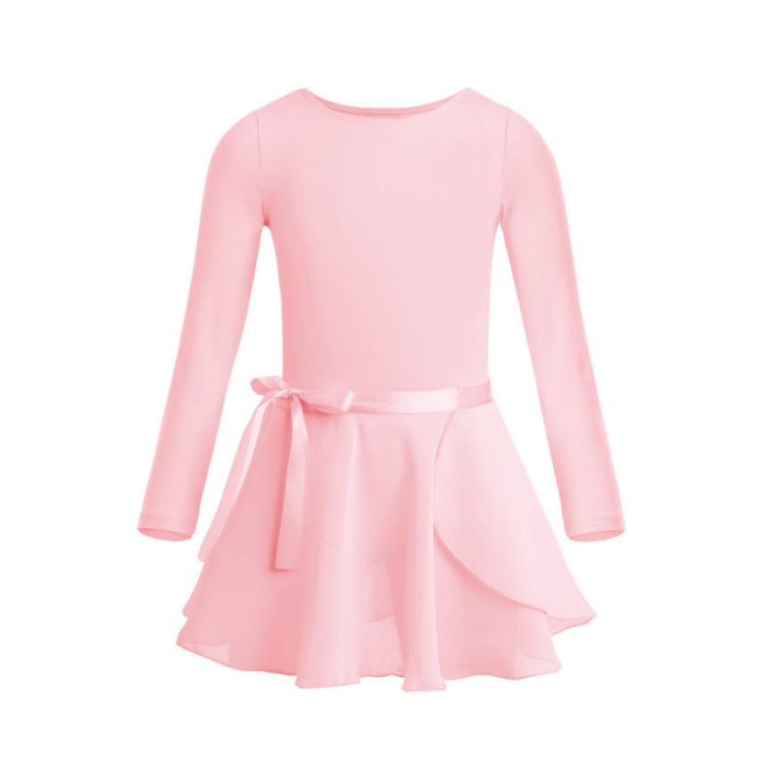 Kinder Mädchen Ballett Tutu Ballerina Tanzkurs Kostüme Gymnastik Trikot Tanzbekleidung gebundener Rock Tanz 3-4 Years rosa