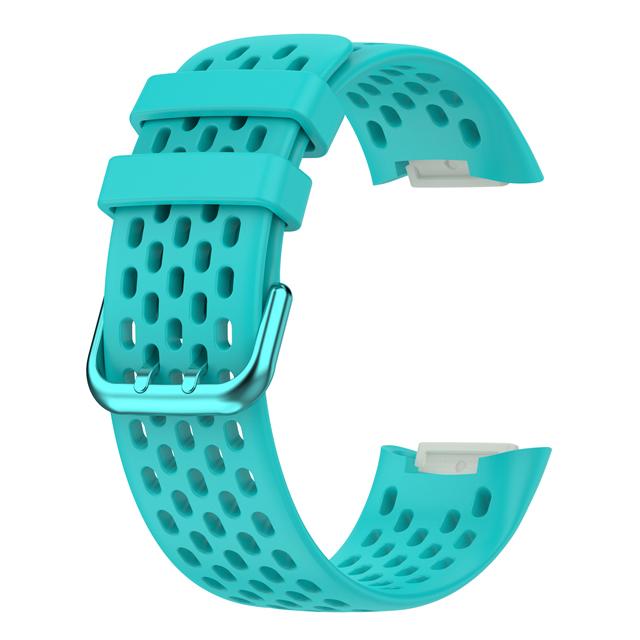 Atmungsaktives Gummiarmband für Fitbit Charge 5 correa Sport Ersatz-Silikonarmband für Fitbit Charge6 Uhrenarmband Fitbit Charge 6 kobaltblau