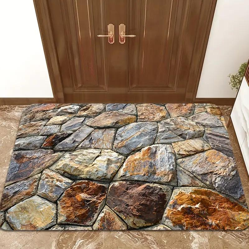 3D Fußmatten Teppich Badezimmer und Toilette Saugfähig Rutschfest Fußmatten 80 * 120cm