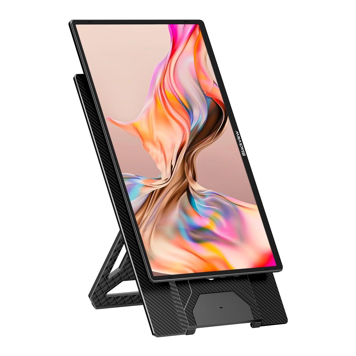 Blackview Table 9 Tragbarer Monitor 16-Zoll FHD Laptop-Bildschirmerweiterung Hoch und Runter schwarz