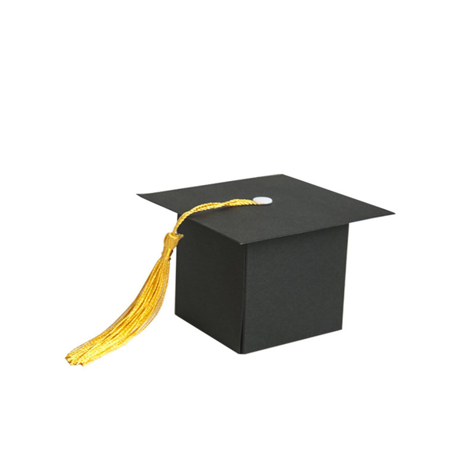 Geschenkbox für Abschlussfeier, 30er-Pack, Geschenkbox für Abschlussfeier, Hutschachtel für Süßigkeiten, Schokolade, Geschenke, Partyzubehör für Abschlussfeier schwarz