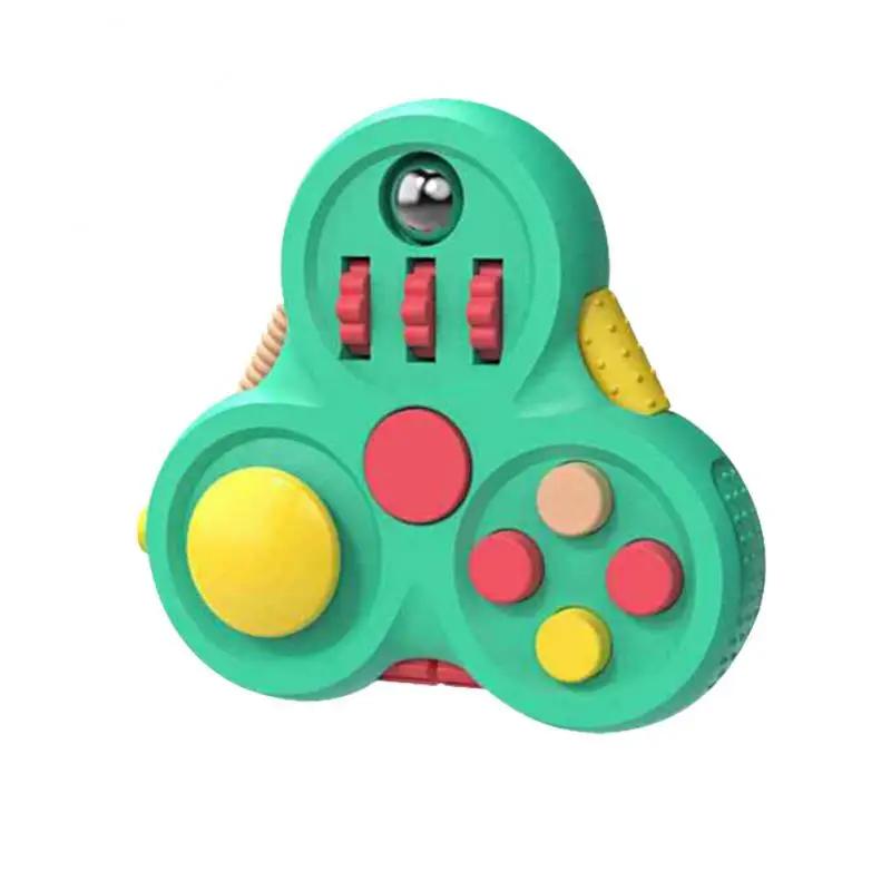 Drehender Fidget Spinner Magische Bohne Erwachsenes Antistress-Spielzeug Stressabbau Fingerspitzen-Spielzeug Ideal für Kinder Pad grün
