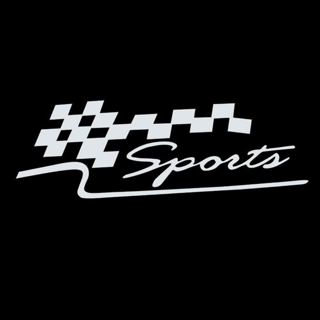 SPORT Letter Checkered Racing Flag Abnehmbarer Autoaufkleber Auto Reflektierender Aufkleber