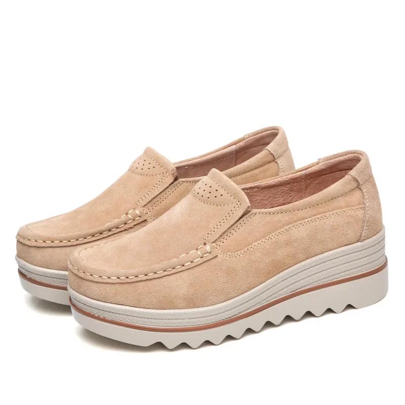 Mode Damen Schuhe Leder Schnürschuhe Sportschuhe Damen Dicke Sohle Erhöhte Damen Freizeitschuhe Zapatos De Mujer 37
