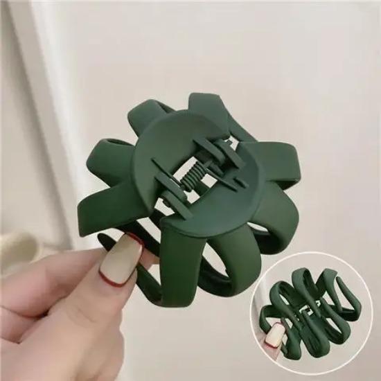 Mode Pferdeschwanz Haar Klaue Clip Schwarz Acryl Kleine Haar Krallen Frauen Mädchen Shark Clips Kopfbedeckungen Haarspange Haar Zubehör grün