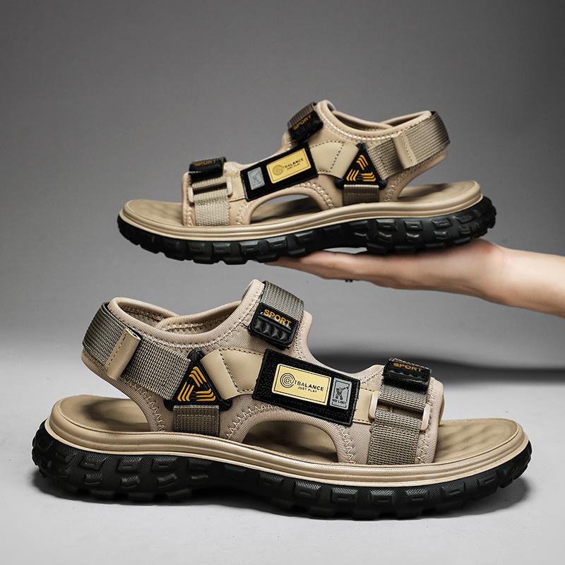 Sommer Herren Sandalen Echtes Leder Herren Freizeitschuhe Outdoor Herren Ledersandalen für Herren Strandschuhe Römische Herrenschuhe 46