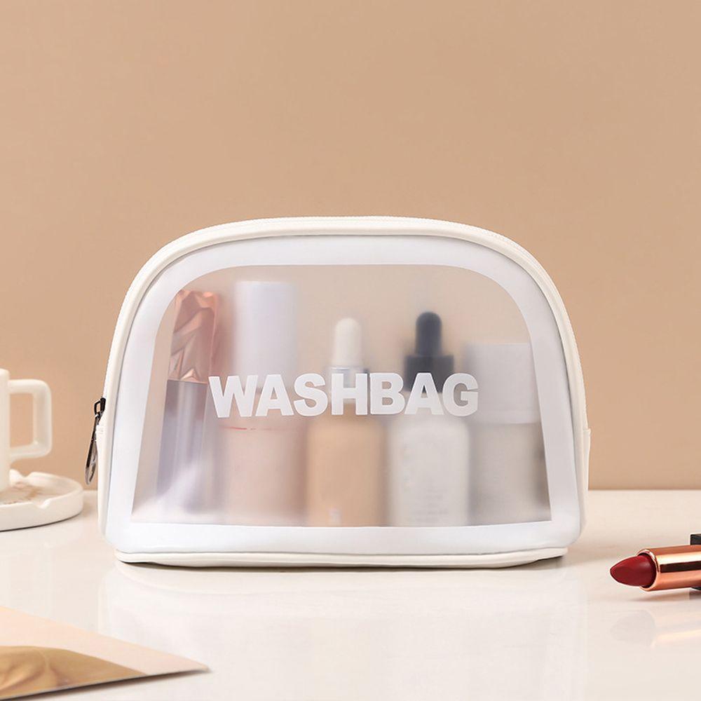 PVC-Multifunktions-wasserdichte Reise-Aufbewahrungstasche, Badetaschen, Reise-Organizer, Taschen, Kulturbeutel Semi-circular weiß