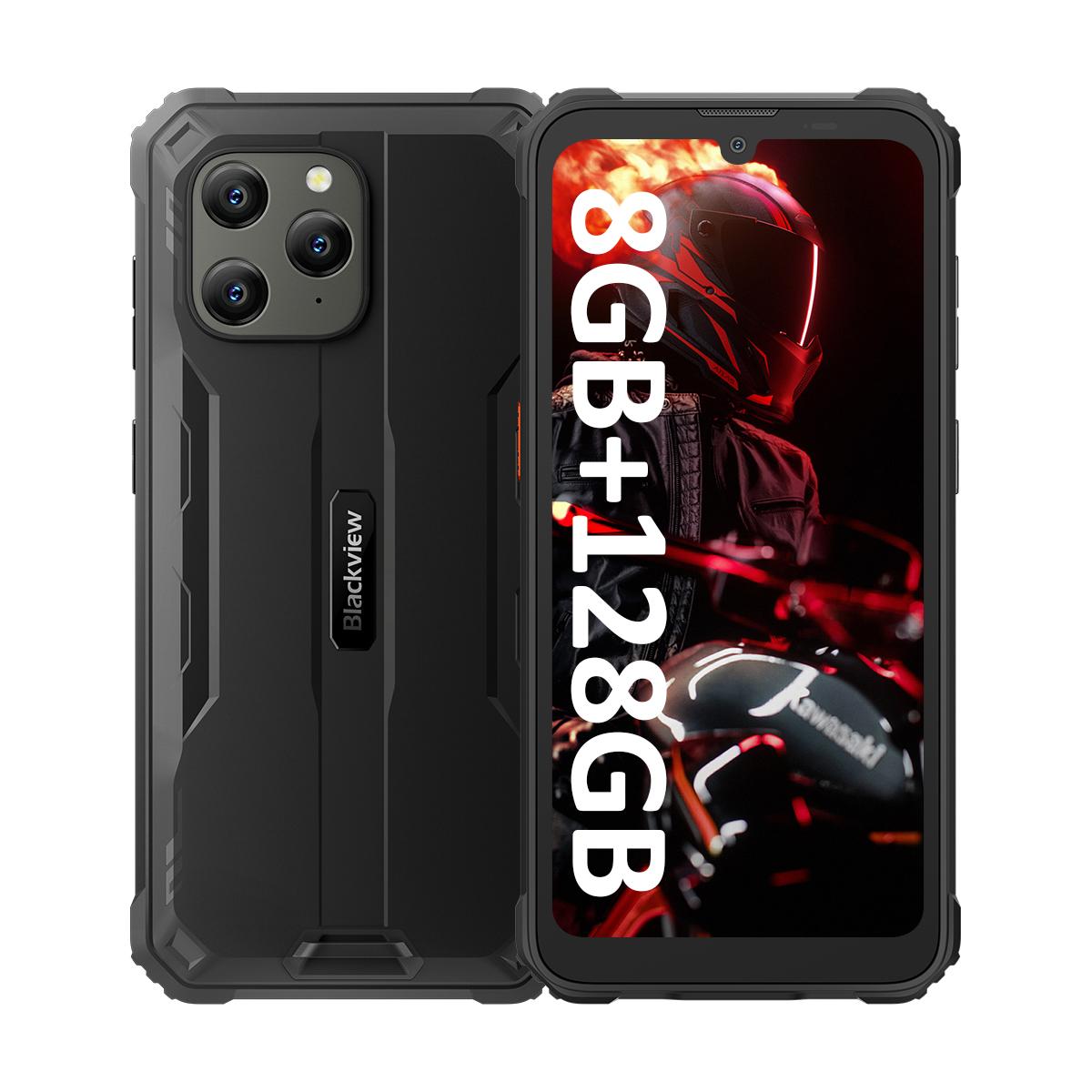 Blackview BV5300 Plus Robustes Telefon 6.1 HD 60Hz Display 8GB+128GB Android 13 6580mAh Akku 5MP+13MP Kamera Mobiltelefon 4GB+128GB only cellphone schwarz