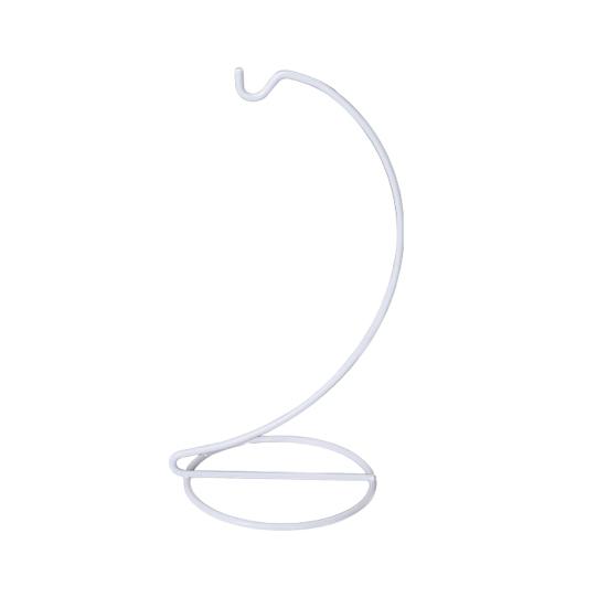 Ornamentständerhalter für Glaskugeln, Spiraldesign-Halter mit stabiler Eisenbasis für Luftpflanzen-Terrarium, Hexenkugel weiß