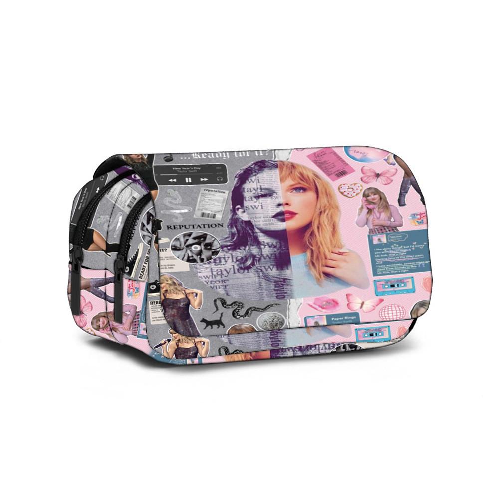 Taylor Swift Doppel-Etui aus Polyester für Schüler und Schulbedarf Style 2