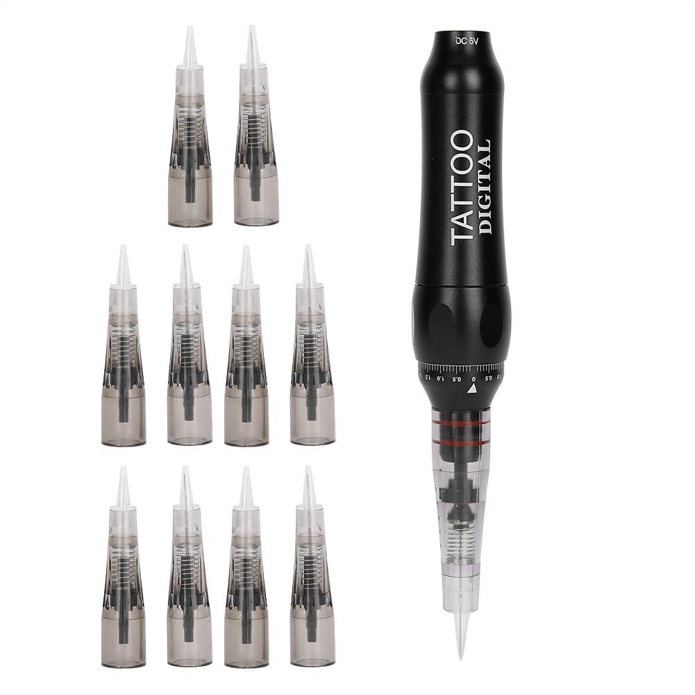 Tattoo Stiftmaschine Semi-Permanent Microblading Tattoo Maschine mit Tattoo Nadel US Plug
