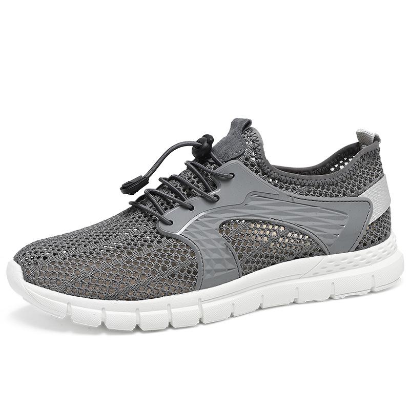 Sommer Neue Outdoor Off-Road Laufschuhe Herren Leichte Stoßdämpfung Laufschuhe Herren Sport Atmungsaktive Mesh Schuhe 44 graue